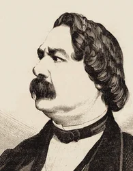Portræt af komponisten Enrico Petrella 1813-1877, ca 1855.