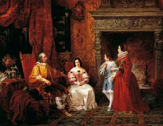 Prins fortæller den unge prins og hans mor om Gertruds beslutning om at blive nonne, episode fra Troloved af Alessandro Manzoni (1785-1873)