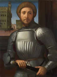 Portræt af en mand i rustning, ca. 1510
