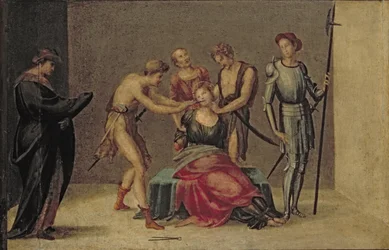 Den hellige Apollonias martyrium (panel)