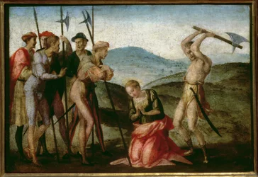 En kvindelig helliges martyrium (panel)