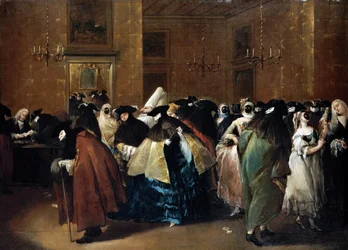 Kasino (Det reducerede) i Venedig - Guardi, Francesco (1712-1793) - Olie på lærred - 77,5x107,5 - Privat samling
