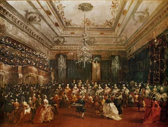 Gallakoncert til ære for prinsesse Maria Fedorowna i Venedig, Italien (olie på lærred)