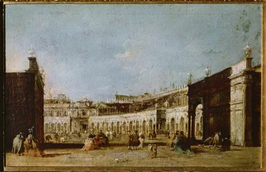 Markuspladsen, Venedig, Italien (olie på lærred)