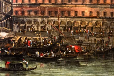 Rialtobroen, detalje, efter 1754 (olie på lærred)