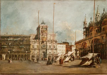 San Marco, Venedig, med klokketårn (olie på lærred)