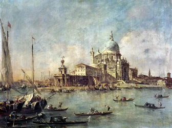 Venedig, Punta della Dogana med Santa Maria della Salute, ca. 1770