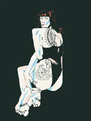 Elegant tatoveret positur