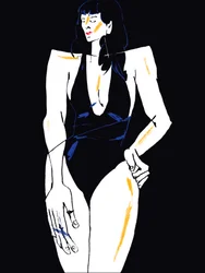 Modefigur i sort