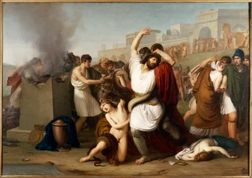 Maleri af trojanske præst Laocoon, Milano, Italien