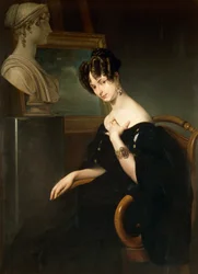 Portræt af Cristina Trivulzio Belgiojoso, af Francesco Hayez (1791-1882), olie på lærred