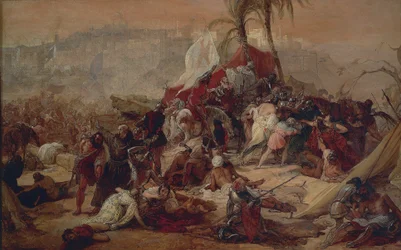 De første korsfareres tørst led i Jerusalem, af Francesco Hayez