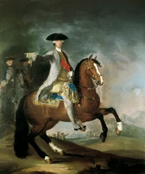 Portræt af Charles III af Bourbon-kongen af Spanien (olie på lærred)