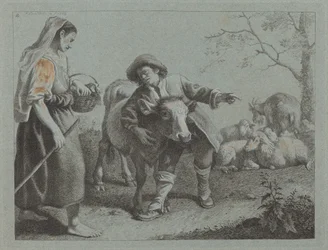 Hyrde, der peger på retningen til en hyrdinde, 1762.