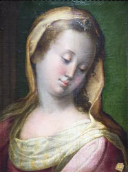 Madonnahoved (olie på lærred)