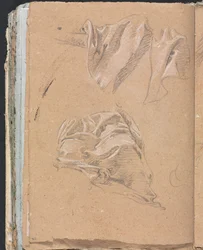 Verona Skitsebog: Draperistudier (side 90)