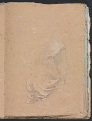 Verona Skitsebog: Draperistudie side 57, 1760.