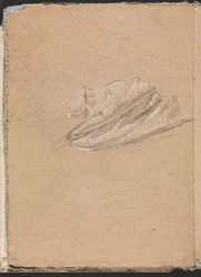 Verona Skitsebog: Hoved og skulder med draperi, side 14, 1760.