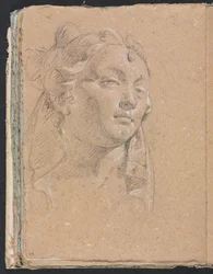 Verona Sketchbook: Head of a woman side 58, 1760.