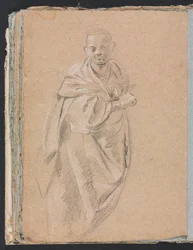 Verona Skitsebog: Stående munk side 52, 1760.