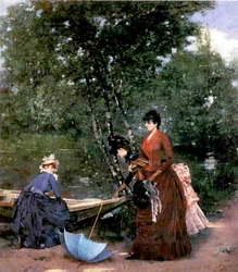 Damer i Bois de Boulogne, Paris