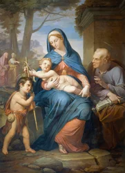 Hellig Familie, ante 1836, af Francesco Nenci (1781-1850), olie på lærred, 200x147 cm