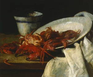 Stilleben med krebsdyr (olie på lærred)