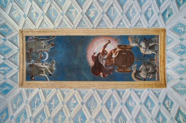 Solens og Månens kammer (Camera del Sole e della Luna): Solens og Månens vogne drevet af Diana og Apollo