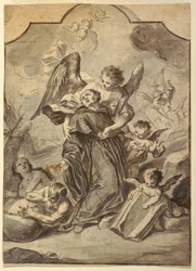 Tegning, Vision af hellig benediktinermunk, 1776
