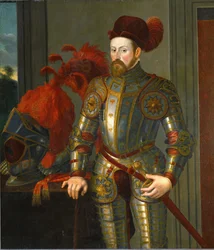 Ærkehertug Ferdinand II, anden søn af kong Ferdinand I og Anna af Ungarn (maleri på egetræ)
