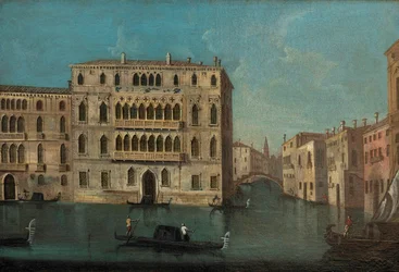 Francesco Tironi Grand Canal og Foscari-paladset