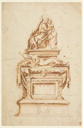 Design til et gravmonument for en Medici-kardinal