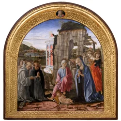 Fødselskirken
















 med Sankt Bernhard og Thomas af Aquin















 con san Bernardino e san Tommaso d