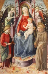 Madonnaen og barnet med de hellige Julian og Francis,