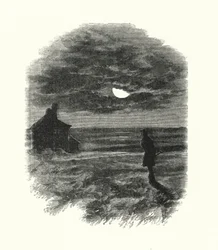 Illustration til store forventninger af Charles Dickens (gravering)