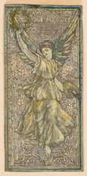 Design til mosaik- eller farvet glasvindue til ære for en maler ("Palmam Qui Meruit Ferat")