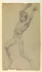 Figurstudie for Diana og hendes ledsagere blandt konstellationerne