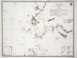 Kort over forbjerget Boodroom med Karabaghla-øerne og nordspidsen af øen Kos ... af Francis Beaufort F.R.S. ... 1811