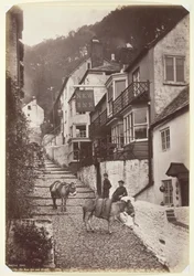 Clovelly, the New Inn and Street, 186094.