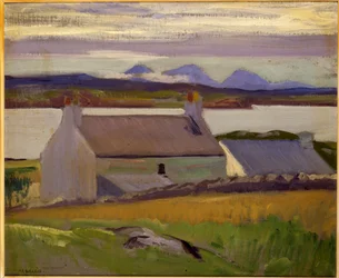 Nightfall, Iona, Paps of Jura beyond (olie på lærred)