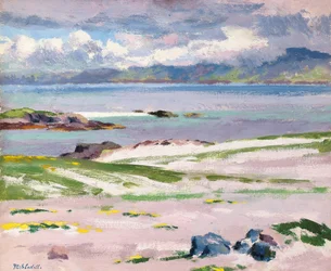 Towards Mull fra Choc Ard Anraidh, Iona, ca. 1928 (olie på lærred)