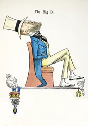 The Big D, illustration fra The Struwwelpeter Alphabet, vers af Harold Begbie (1871–1929)