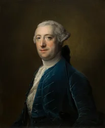 Portræt af oberst Kinnear, fra 50th Regiment of Foot, ca. 1746-70 (olie på lærred)