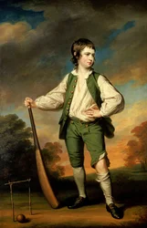 Den unge cricketspiller - Portræt af Lewis Cage, 1768