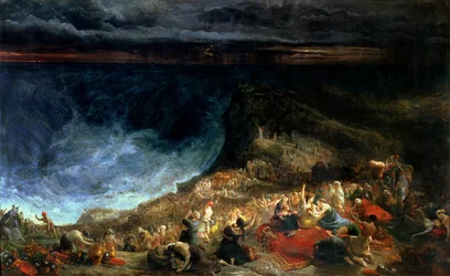 Israels befrielse - Farao og hans hær overvældes i det Røde Hav, 1825