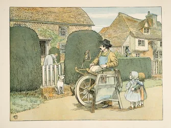 Knivsliberen, fra Four and Twenty Toilers, pub. 1900 (farvelitografi)