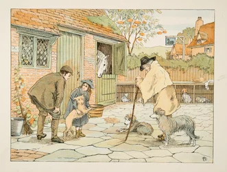 Dyrlægen, fra Four and Twenty Toilers, pub. 1900 (farvelitografi)