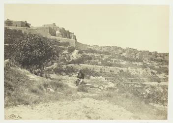Betlehem, med Fødselskirken, 1857.