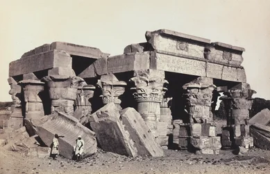 "Egypten og Palæstina": ruinerne af templet Sobek og Haroeris fra Kom Ombo, Øvre Egypten