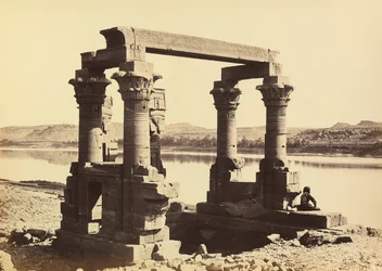 "Egypten og Palæstina": ruinerne af templet Wady Kardassy, Nubien